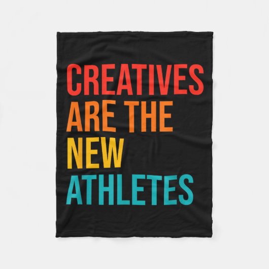 Creatives Are The New Athletes Funny Retro Apparel フリースブランケット (正面)