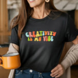 Creativityは私のVibe、Groovyクリエイティブアーティスト Tシャツ<br><div class="desc">Groovyのクリエイティビティは私のヴィーブのTシャツ。それは人生の中でクリエイティブ人のための素晴らしい贈り物を作る。</div>
