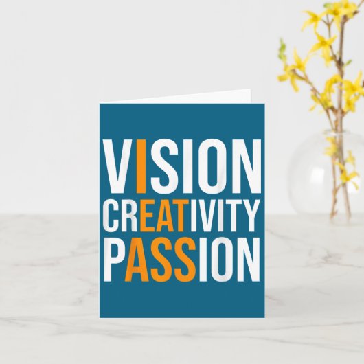 Creativity On Shirt Sarcastic Funny Motivation カード (黄色い花)