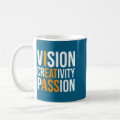 Creativity On Shirt Sarcastic Funny Motivation コーヒーマグカップ (左)