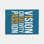 Creativity On Shirt Sarcastic Funny Motivation  フリースブランケット (正面(横))