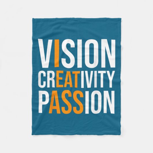 Creativity On Shirt Sarcastic Funny Motivation  フリースブランケット (正面)