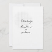 Creativity silence quote card カード (正面)