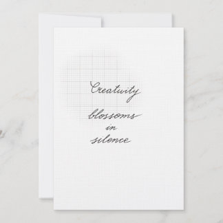 Creativity silence quote card カード