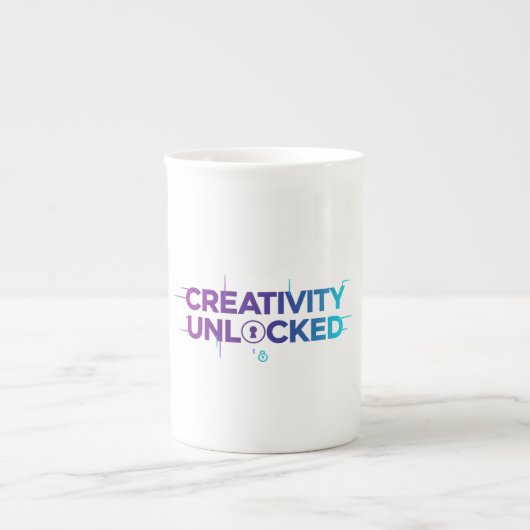 Creativity Unlocked ボーンチャイナマグカップ (正面)