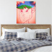 Creature Features Animation Stretched Canvas Print キャンバスプリント (インサイチュ (寝室))