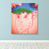 Creature Features Animation Stretched Canvas Print キャンバスプリント (インサイチュ (ウッドフロア))