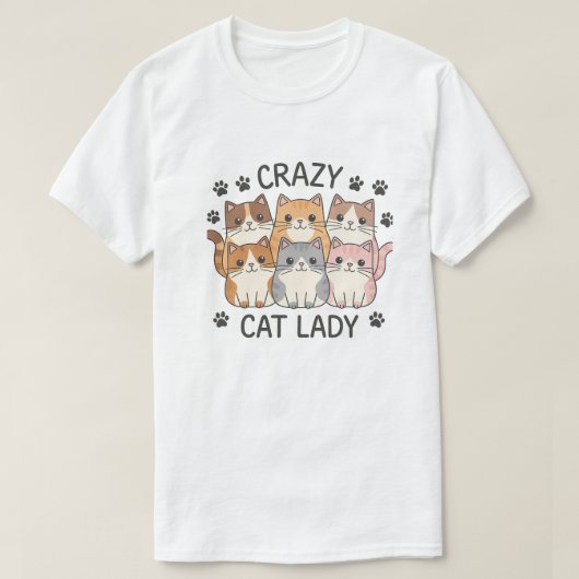 creazy cat lady  tシャツ (デザイン正面)