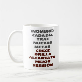 CRECE BRILLA REGALO PERSONALIZADO PARA (NOMBRE)  コーヒーマグカップ