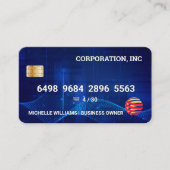 Credit Card | Blue Digital Background 名刺 (正面)