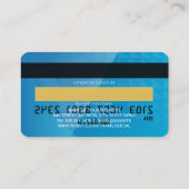 Credit Card | Map of The World | Geometric Blue 名刺 (裏面)