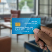 Credit Card | Map of The World | Geometric Blue 名刺