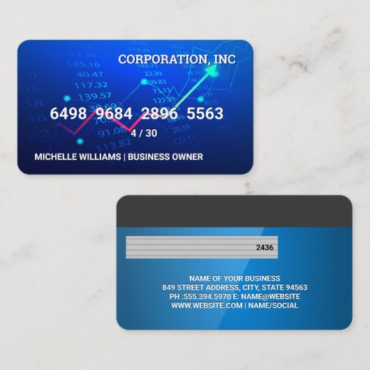 Credit Card | Stock Charts 名刺 (正面/裏面)