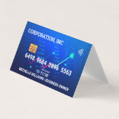 Credit | Debit Card | Financials | Stock Charts 名刺 (正面)