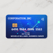 Credit | Debit Card | Financials | Stock Charts 名刺 (正面)