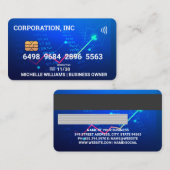 Credit | Debit Card | Financials | Stock Charts 名刺 (正面/裏面)
