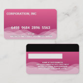 Credit | Debit Card | Pink Wave 名刺 (正面/裏面)