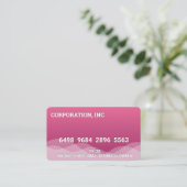 Credit | Debit Card | Pink Wave 名刺 (スタンド正面)