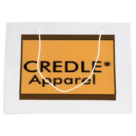 Credleの大きい光沢のあるギフトバッグ ラージペーパーバッグ (正面)