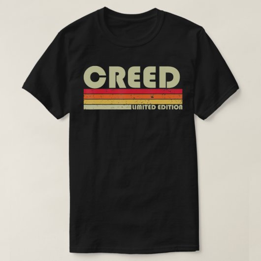 CREEDギフト名パーソナライズされたおもしろいレトロヴィンテージB Tシャツ (デザイン正面)