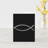 Creed With Style Jesus Fish Christian Symbol  カード (黄色い花)