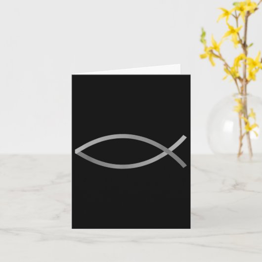 Creed With Style Jesus Fish Christian Symbol  カード (黄色い花)