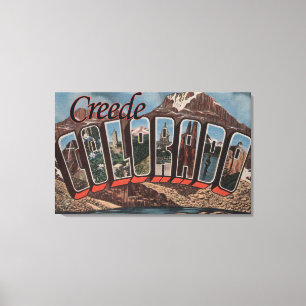 Creede、コロラド州-大きい手紙場面 キャンバスプリント