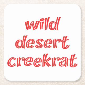 CreekRat® | CreekRat Co. | トパンガ - マリブ - CA スクエアペーパーコースター