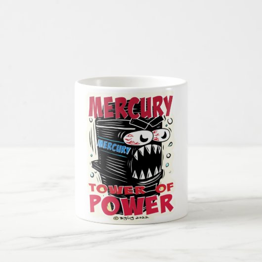 Creekrat Mercury Tower of Power Cartoon Mug コーヒーマグカップ (中央)