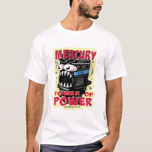 Creekrat Studios Mercury Tower of Power Cartoon Tシャツ (正面)