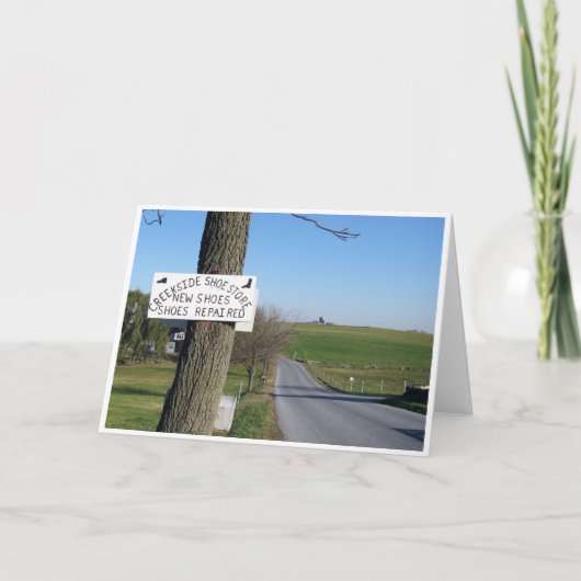 Creeksideの靴屋の印 カード (正面)