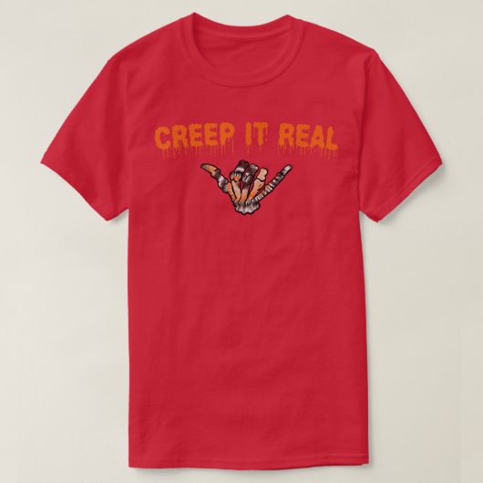 Creep In Real Halloween Skeleton Hands Tシャツ (デザイン正面)
