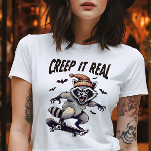 Creep It Real ヴィンテージ アライグマ ハロウィン Tシャツ