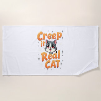 Creep It Real Cat 2 ビーチタオル