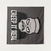 Creep It Real Classic Horror Frankenstein Design タペストリー (正面(横))