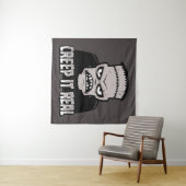 Creep It Real Classic Horror Frankenstein Design タペストリー (インサイチュ(横))