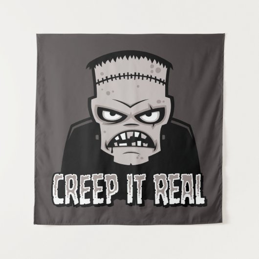 Creep It Real Classic Horror Frankenstein Design タペストリー (正面)