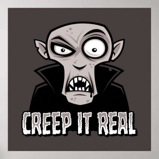 Creep It Real Classic Horror Vampire Design ポスター (正面)