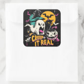 Creep It Real  | ExDesigner | ハロウィン スクエアシール (バッグ)