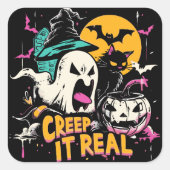 Creep It Real  | ExDesigner | Halloween スクエアシール (正面)