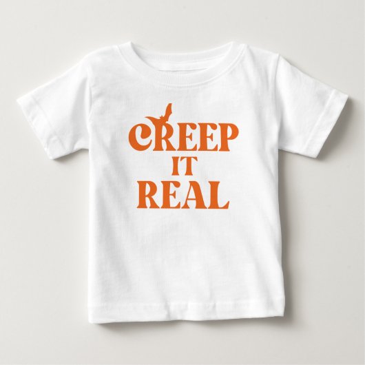 Creep It Real Fall Halloween Tote ベビーTシャツ (正面)