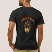 Creep It Real Flaming Skeleton Hand Tシャツ (裏面)