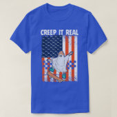 Creep it Real Ghost Skateboard Boy Halloween Ameri Tシャツ (デザイン正面)
