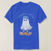 Creep it Real Ghost Skateboard Retro Cute Hallowee Tシャツ (デザイン正面)