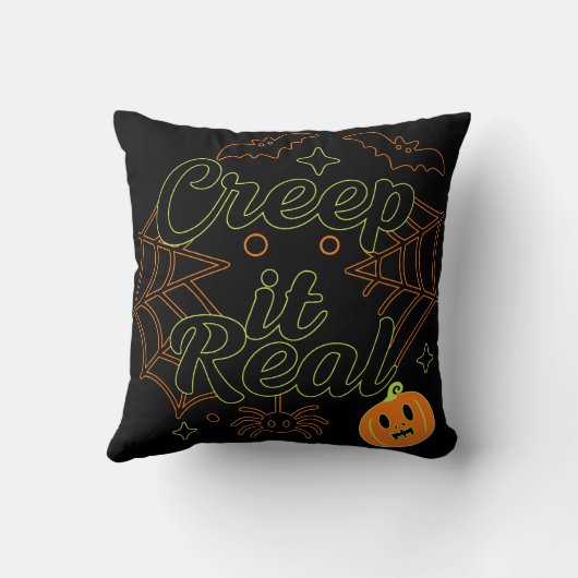 Creep It Real Halloween Tee クッション (裏面)