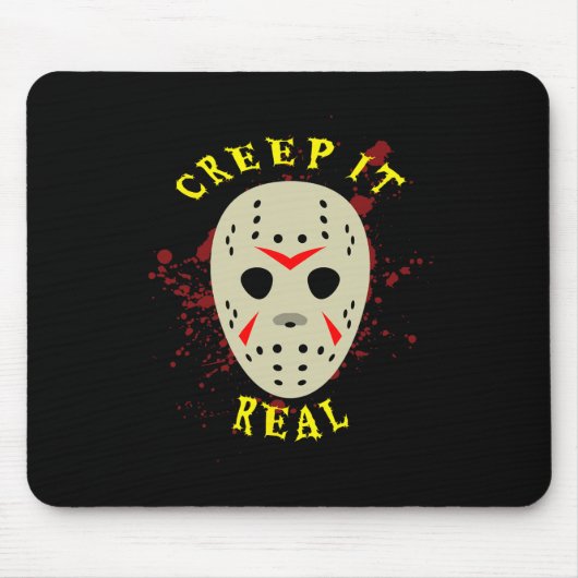 Creep It Real Hockey Mask Halloween Horror  マウスパッド (正面)