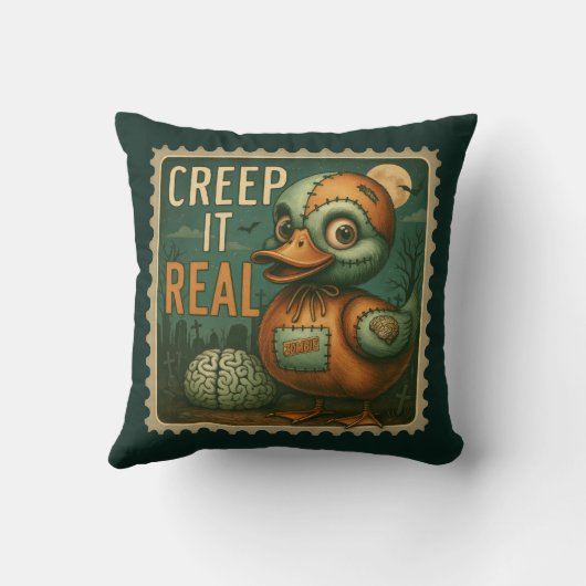 Creep It Real Zombie Duck Pillow  クッション (裏面)