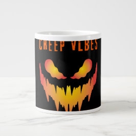 Creep Vibes ダークエネルギー _ トレンディーホラー ストリートウェア ジャンボコーヒーマグカップ