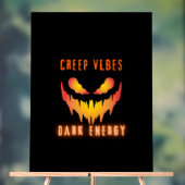 Creep Vibes Dark Energy _ Trendy Horror Streetwear アクリルサイン (ニュートラル)