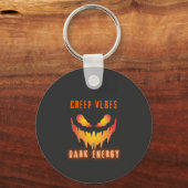 Creep Vibes Dark Energy _ Trendy Horror Streetwear キーホルダー (正面)